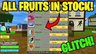 ALL FRUITS IN STOCK GLITCH! (BLOX FRUITS)