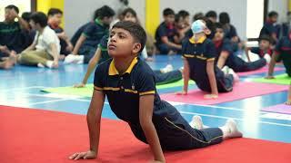 International Yoga Day Celebrations | Habitat School, Al Jurf