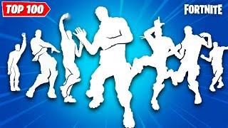 Top 100 MOST USED RARE Fortnite Emotes of ALL TIME!