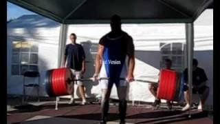 985kg(2171lb) Total Raw and deadlift 420kg(925lb) no belt,full video