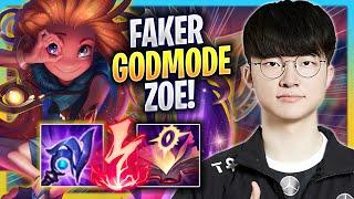 FAKER LITERALLY GOD MODE WITH ZOE! - T1 Faker Plays Zoe MID vs Fizz! | Season 2023