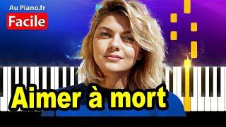 Louane - Aimer à mort Piano Facile Tutorial avec paroles