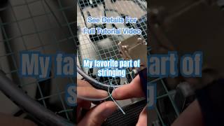 How to string your badminton racket: making a knot. #badminton #howto #yonex #exbolt63