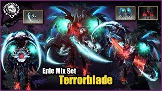 Dota 2 Terrorblade Epic Best Mix Set Scythes of Sorrow + Arcana + Span of Sorrow