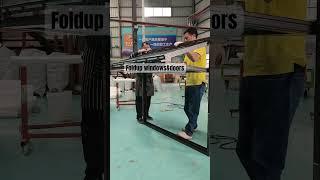 Custom made heavy duty aluminum foldup windows&doors tetsing#windows #doors #testing #aluminium #diy