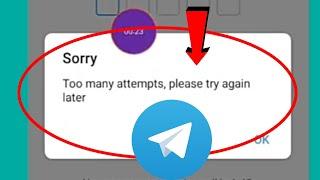 How to fix Telegram Too many attempts, please try again later