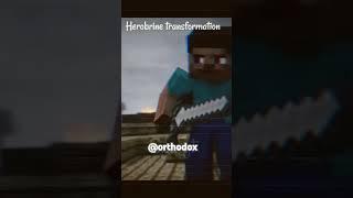 Herobrine transformation ‼️️‍️‍‼️ #minecraft #herobrine #edit #minecraftanimation #animation