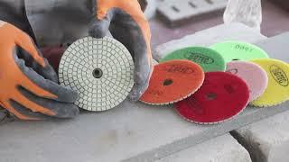 BGTEC 4 Inch Wet Diamond Polishing Pads Set for Granite Marble Stone Quartz Tiles