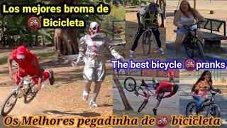 Lá bicicleta broma / Os melhores pegadinha da bicicleta  /The best bicycle pranks