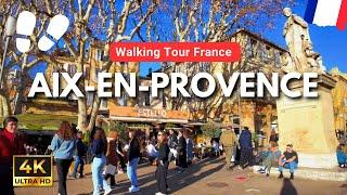 [4K] Aix-en-Provence  ‍️Walking Tour in this bourgeois city in the south of France 