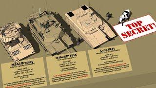 Badass Military Vehicles of the US Army Type and Size Comparison 3D