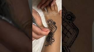 Part 1/4 Floral Henna Design using black henna | HennabyKarisma #henna #mehndi #satisfying #black