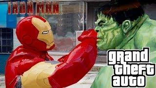 IRON MAN VS HULK - GREAT BATTLE - GTA 4