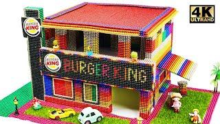 Super Creative - Build Burger King Shop Using Magnetic Balls (Satisfying) | Magnet World Series