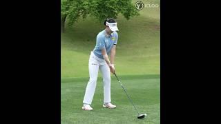 She is a long driver hitter. She is Shinsil Bang of Korean Tour.
