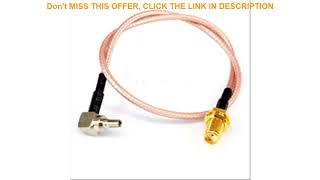 Best 50pcs Wifi Antenna Extension Cable 30cm  TS9/CRC9 Male Plug Right angle to SMA Female Jack Con