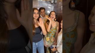 Ayesha khan & #ishamalviya At Veer Sawarkar Screening ️ #ayeshakhan  #ytshorts #viral #shorts