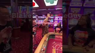 Craps Table Excitement Winning on Carnival Cruise Ship #cruiseship #tablegames #casinogame