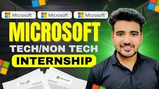 Microsoft Internships for Tech & Non Tech College Students | EARN ₹50,000/Month Apply Now in 2024