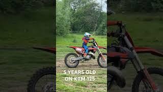 5 Year old rides off on my Ktm sx125