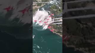 Britain's Red Arrows soar over Niagara Falls on Canadian tour