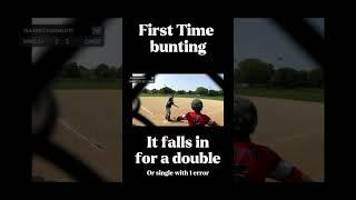 First time bunting #baseball #smallball #drip #catcher #hitting #bunting