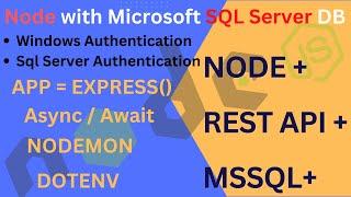 How to connect Node with MSSQL Server Backend (CRUD Operations)