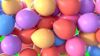 Colourful BEAUTIFUL balloon green screen effect free green screen video download 4K