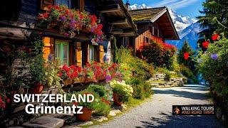 Grimentz Switzerland - Swiss Village Tour - Most Beautiful Villages in Switzerland 4k video walk