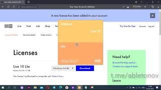 Лицензионный Ableton Live 10/11 Lite (установка)