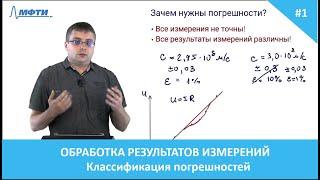 Обработка результатов эксперимента. 1. Классификация погрешностей