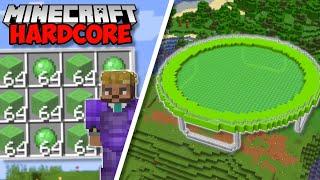 I Built The WORLDS BIGGEST TRAMPOLINE in Minecraft 1.18 Hardcore (#42)