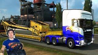 САМЫЙ БОЛЬШОЙ ГРУЗ в Euro Truck Simulator 2 + РУЛЬ LOGITECH DRIVING FORCE GT