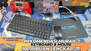 Rekomendasi Keyboard & Mouse Wireless 1 Set Lengkap 100 Ribuan Buat ngetik & Main Game Di HP