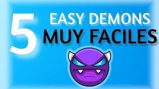 TOP 5 EASY DEMONS MAS FACILES (MUY FACILES) PARTE 2 - GEOMETRY DASH