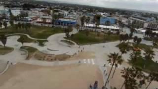 Flying over the   Venice Beach