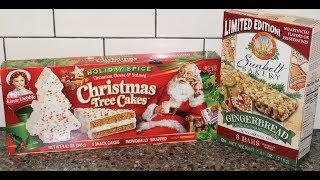 Little Debbie Holiday Spice Christmas Tree Cakes & Sunbelt Bakery Gingerbread Bars Review