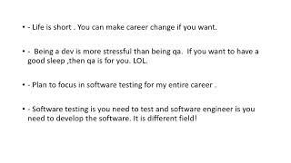 Why I  change career from Software Dev To Software Tester QA