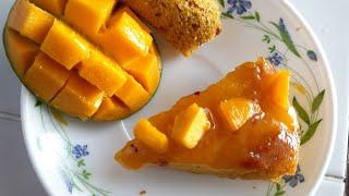 Eggless Mango Cake with Mango Chilli Caramel