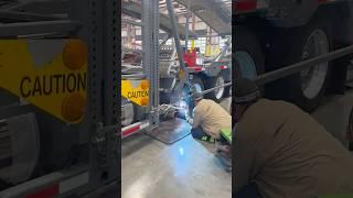 Car Hauler Trailer Welding Repairs #welding #mechanic #fix #repair #howto #carhauler #trailer r