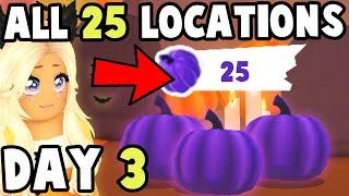 (DAY 3) ALL 25 Purple Pumpkin Locations in Adopt Me!