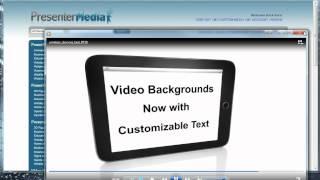 Demonstration of downloading custom video from PresenterMedia