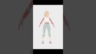 Create Android 18 in #dragonball with mechanical arms using #blender #blender3d #b3d