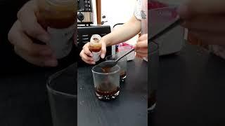 Es kopi susu dengan sirup tiramisu trieste #temenngoding #asmr