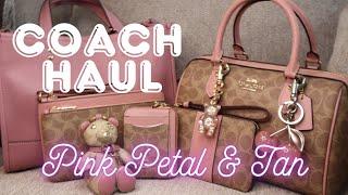 Coach Pink Petal & Tan Haul | Comparison to True Pink