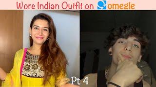 Wearing Indian Outfit on OMEGLE Pt 4 | Indian girl on Omegle