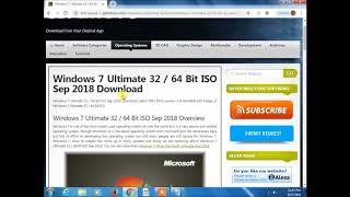 How to window 7 ultimate 32bit and 64bit iso image download(update version sep 2018)