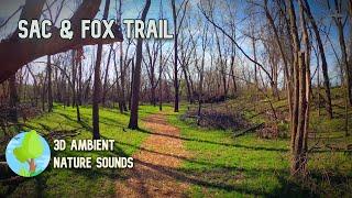 Virtual Run with 3D Ambient Nature Sounds - Sac & Fox Trail, IA, USA