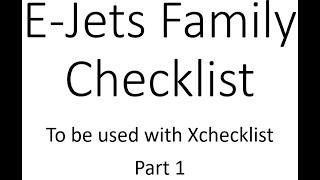 EJet Family V1.1 Checklist Part 1 (XChecklist)