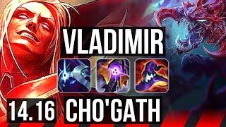 VLADIMIR vs CHO'GATH (TOP) | 11/1/14, 6 solo kills, 1200+ games, Legendary | EUW Master | 14.16